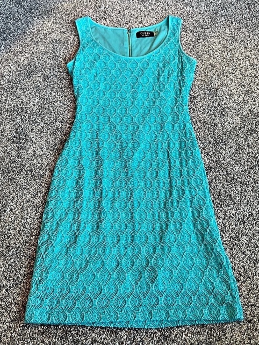 GUESS Geometric Mini Dress in Blue Size 2 Like New